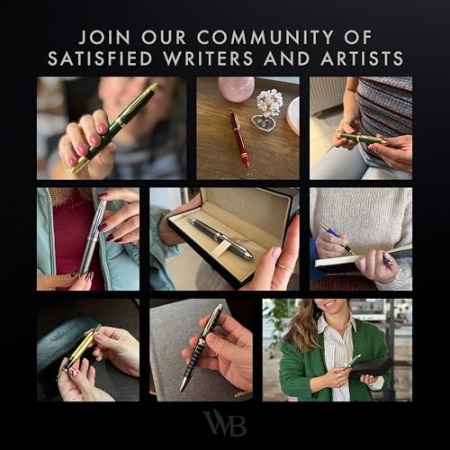 Wordsworth & Black Majesti Fountain Pen-(Red), Luxury Case, 24K Gold Finish; 18K Gilded Medium Nib- Ink Cartridges, Refillable Ink Converter-Calligraphy Pen-Best Business Gift Set for Men & Women | Red, Gift for Men Women, Gold Finish, 18K German Iridium,