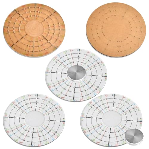Akamino Ceramic Pottery Trimming Spinner Tools, Rotary Disc Pottery Wheel Trimmer Tool Clay Tools with Metal Pottery Throwing Wheel for Potters and Clay Artists(Large)