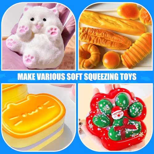 Liquid Silicone for Squishy Maker 18oz, Super Soft Silicone Rubber for Making Taba Squishy, Cat Paw Casting, Bear, Fast Cure All-in-One Kit, A Stress Relief Gifts for Beginners or DIY Enthusiasts - size: 500g