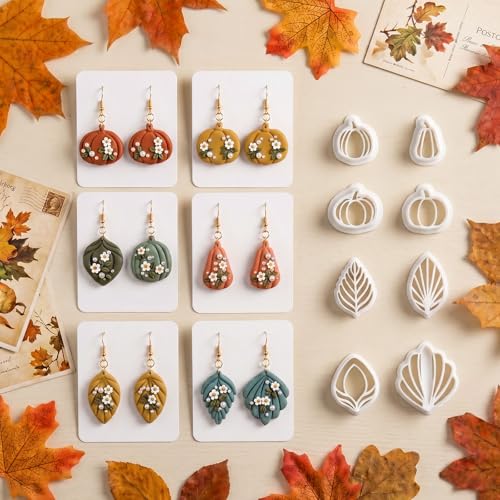 28 Pcs Polymer Clay Cutters & Polymer Clay Tools,Clay Cutters of Four Seasons for Polymer Molds for Earrings Jewelry Making