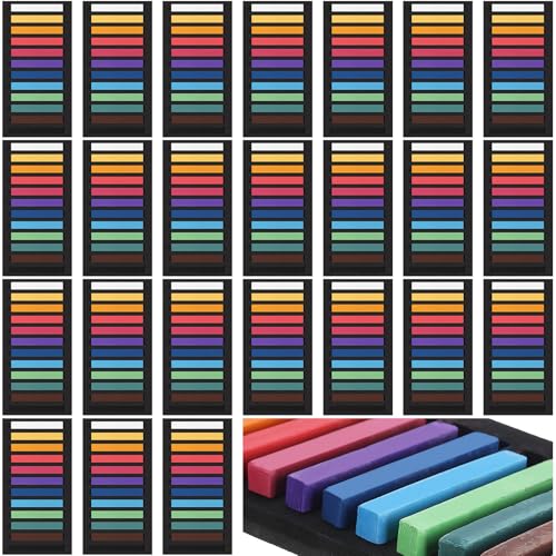 Watersay 288 Pcs Soft Chalk Pastels for Artists Color Pastels Set 12 Assorted Colors Square Chalk Sticks 2.36 Inches 24 Boxes Art Drawing Painting Supplies for Parties, Donations, 60 mm - color: 12 Assorted Colors, size: 60 mm