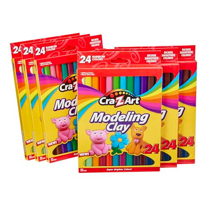 Cra-Z-Art Bulk Modeling Clay - 6 Pack of 24 Count Modeling Clay - size: 24 Count (Pack of 6)