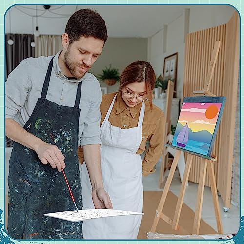 Sherr 12 Pcs Pre Drawn Canvas Pre Printed Canvas for Adults Sip and Paint Party Canvases Painting Kit for Summer Easter Mother's Day Party Favor(Landscape,8 x 10 Inch) - size: 8 x 10 Inch, style: Landscape