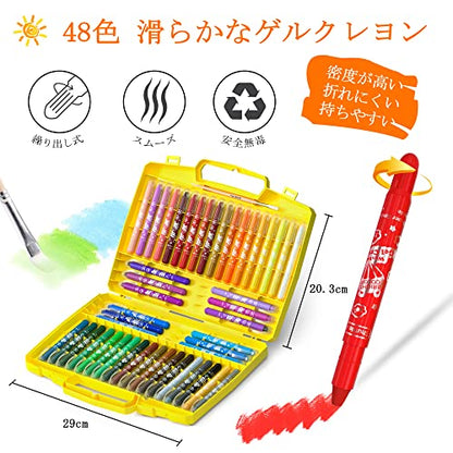 Shuttle Art 117 PCS Small Block Polymer Clay Kit 48 Colors Gel Crayons for Toddlers