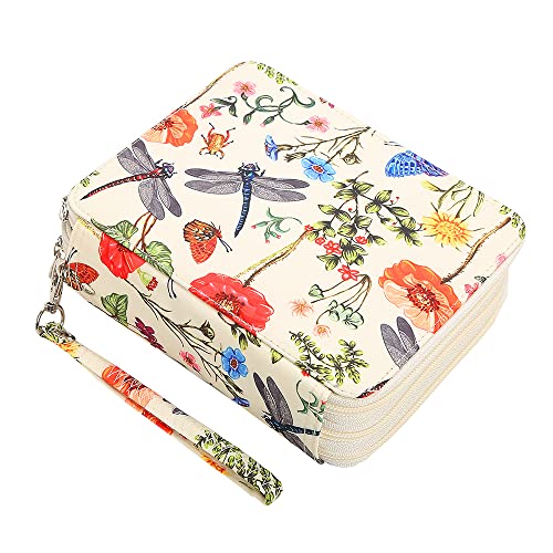 Portable Colored Pencil Case-72 Slots Colored Pencil Case Organizer with Zipper for Watercolor Pens or Markers, Pencil Case Organizer for Artist - color: White