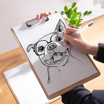 2 Pack Extra Large Clipboard, 11x17 inch Legal Size Wooden Clipboard, Vertical Clipboards & Horizontal Clipboards with Low Profile Clip, Wooden Lap Board for Drawing, Sketching, Art Supplies - style: 2PCS