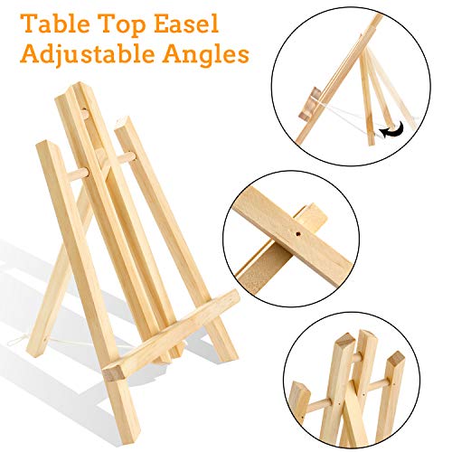 AROIC Wood Easels, Easel Stand for Painting Canvases, Art, and Crafts. (11.8 inch, 20 Pack), Tripod, Painting Party Easel, Kids Student Table School Desktop, Portable Canvas Photo Picture Sign Holder. - style: 11.8"-20p