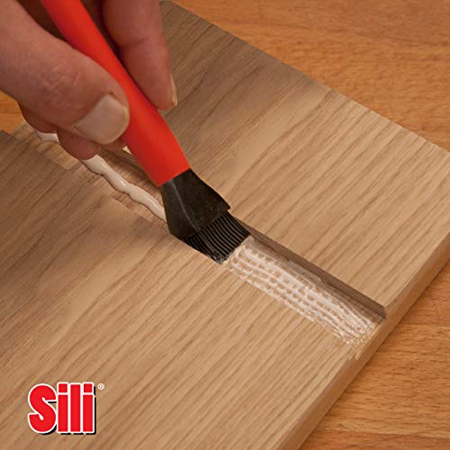 Sili Silicone Glue Brush for Crafts, Woodworking, Hobby, Arts — Reusable Non-Stick Wood Glue Applicator and Spreader - 1" Tip