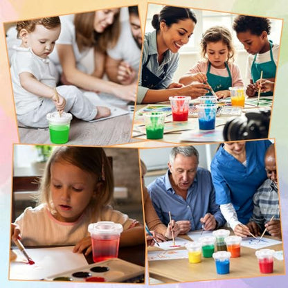 10 Packs No Spill Paint Cups for Kids, Small Plastic Paint Containers with Lids, Spill-Proof for Painting, School, Classroom, Art Crafts Supplies - size: 10 Packs