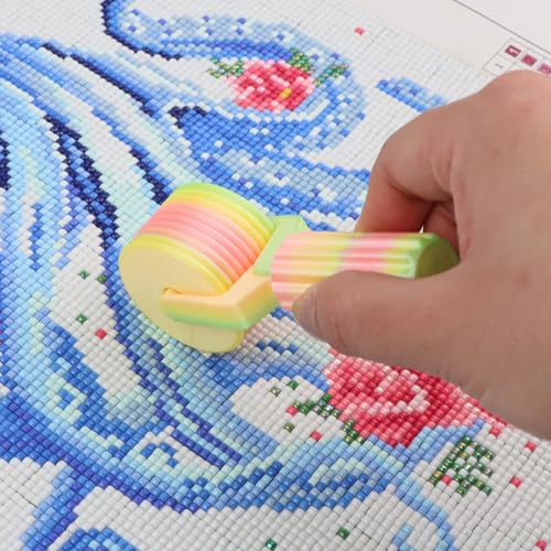 Diamond Painting Yellow Roller, Pressure Roller for Diamond Art Canvas, Flatten and Secure Diamonds Easily, DIY Diamond Painting Accessories - color: Yellow