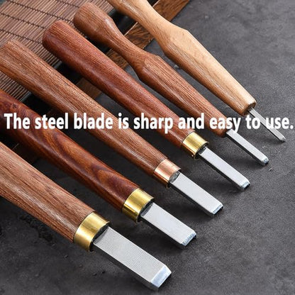 Professal 6-Piece Woodcut Printmaking Knife Set - Ergonomic Carving Tools for Woodblock Art, Comfortable Grip Relief Printing Chisels, Perfect for Artists and Crafters