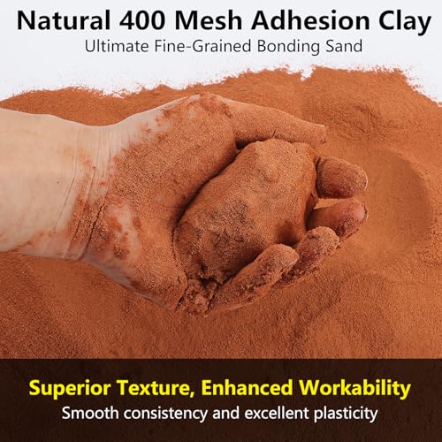 5Lbs Premium Ultra-Fine 400 Mesh Oil-Free Casting Sand for Metal Jewelry Crafting - Exceptional Foundry Sand for Detailed Replicas in Silver, Copper, Bronze, and More - Reusable Molding Clay - color: Red - 5 Pounds