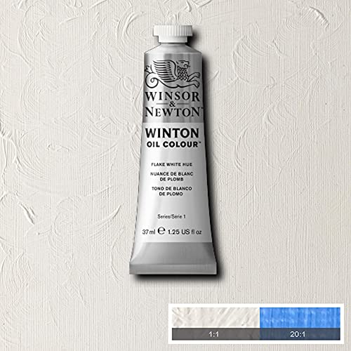 Winton Winsor & Newton Oil Colour 37ml Flake White Hue, Paint, 4.2 x 2.5 x 10.4 cm - color: Flake White Hue, size: 4.2 x 2.5 x 10.4 cm