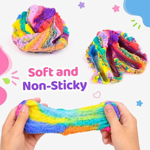80 Pack Cloud Slime Kit for Boys Girls Ages 8-12, Bulk Birthday Gifts for Kids, Slime Set Party Favors Goodie Bag Stuffers, 4 5 6 7 8 9 10 Year Old Girl Cute Stuff, Soft Stress Relief Putty Toy - style: 80 Pcs Cloud Slime