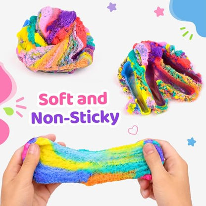 80 Pack Cloud Slime Kit for Boys Girls Ages 8-12, Bulk Birthday Gifts for Kids, Slime Set Party Favors Goodie Bag Stuffers, 4 5 6 7 8 9 10 Year Old Girl Cute Stuff, Soft Stress Relief Putty Toy - style: 80 Pcs Cloud Slime