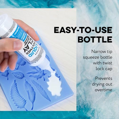 Impresa Translucent Liquid Polymer Clay - 4 oz, Chocolate & Glossy - Waterproof Oven Bake Clay for Jewelry & Mixed Media