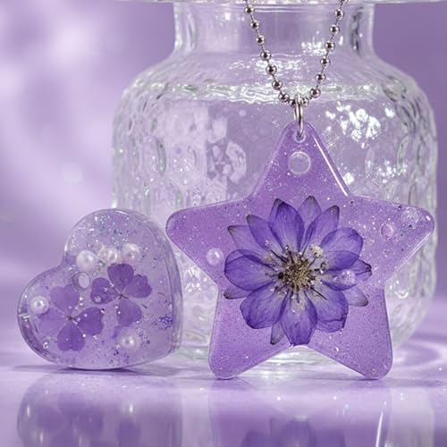 16PCS Resin Keychain Molds, Resin Jewelry Molds Christmas Variety Geometric Pendant Silicone Earring Mold with Hanging Hole, Necklace Keychain Mold for Pendant Jewelry Making Home Decor