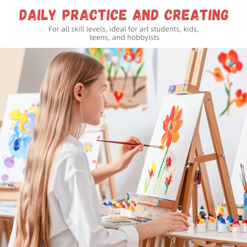 Simetufy 5x7 inch 120 Pack Small Painting Canvas Boards- Gesso Primed Acid-Free 100% Cotton Canvas Panels for Acrylics Oil Watercolor Tempera Paints - size: 5"x7"- 120 pack
