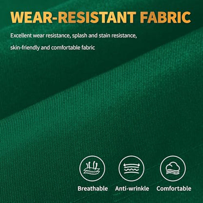 BOHARERS Green Aprons with Pockets - Restaurant Bib Apron for Work Home Kitchen Washable Chef Aprons Costume - color: C-01 Pack Green