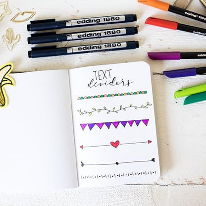 edding 1880 Drawliner Set, 4-Pens - color: Assorted