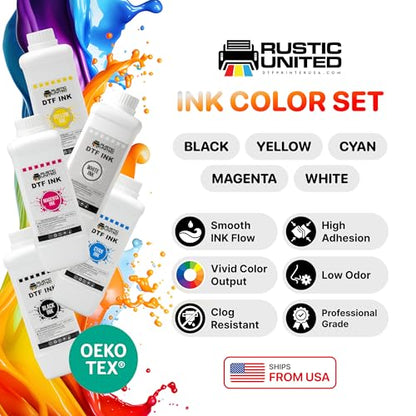 Premium Cyan DTF Ink Refill 1L / 34oz for Heat Transfer Printing, Compatible with Epson ET-8550, L1800, XP-15000, R1390, R2400, I3200, L800, P400, P800 Printers - color: Cyan, size: 1000ml