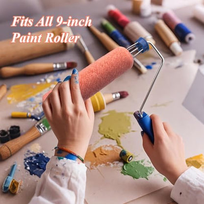 King Origin Paint Roller Covers, 3 Pack, 9 Inch Paint Roller, 3/8 Nap High Dense Roller Covers for Smooth and Textured Rough Surfaces - size: 9-Inch, 3 PCS