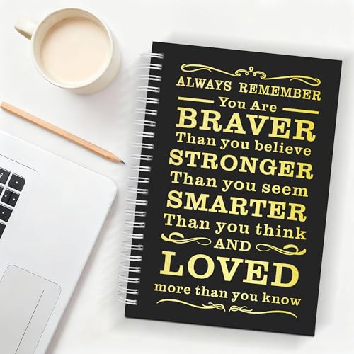 JOHSBYD 2Pcs Blank Spiral Notebook,Inspirational Gifts A5 Hardcover Sketch Book,Art Sketchbook for Drawing, Unlined, Plain Sketch Book for Women Men Work Writing,160 Pages (2, Blank Page Black) - color: Blank Page Black