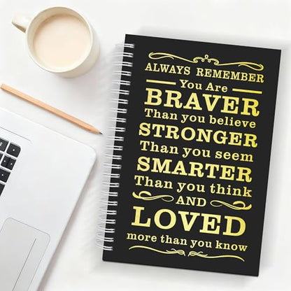 JOHSBYD 2Pcs Blank Spiral Notebook,Inspirational Gifts A5 Hardcover Sketch Book,Art Sketchbook for Drawing, Unlined, Plain Sketch Book for Women Men Work Writing,160 Pages (2, Blank Page Black) - color: Blank Page Black