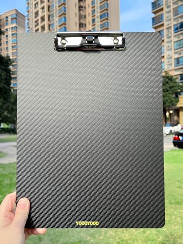 Carbon Fiber Clipboard with Pen Holder,Dry Carbon Fiber Clipboard with 304 Stainless Steel Low Profile Clip,3k Twill Carbon Clip Board 8.5×11 A4 Letter Size - color: 304 Stainless Steel Clip, size: 9.4*12.6*0.06inch+1Clip