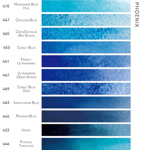 PHOENIX Professional Watercolor Paint Single Tube - 0.47 Fl Oz / 14ml - Cobalt Blue - color: Cobalt Blue, size: 0.47 Fl Oz (Pack of 1)