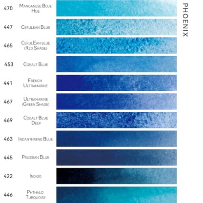 PHOENIX Professional Watercolor Paint Single Tube - 0.47 Fl Oz / 14ml - Cobalt Blue - color: Cobalt Blue, size: 0.47 Fl Oz (Pack of 1)