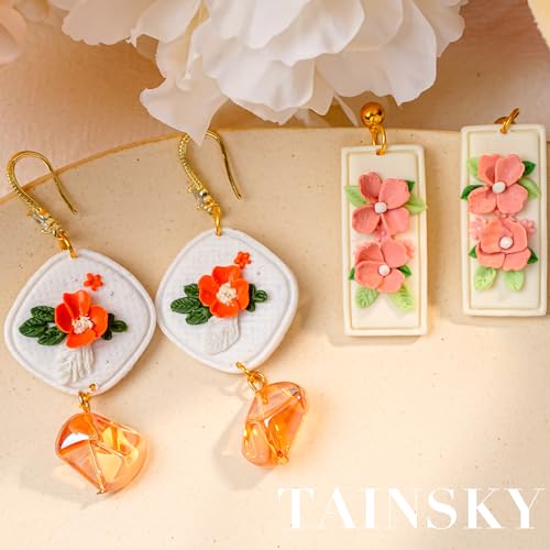 TAINSKY Polymer Clay Cutters - 20 Shapes Frame Clay Cutters, Boho Polymer Clay Cutters for Earrings Jewelry Making, Window Clay Cutters for Polymer Clay Jewelry. (Style-B) - color: Basic Set