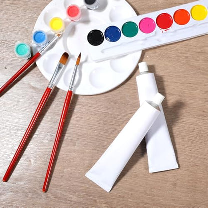 10 Pack Empty Paint Tubes, 60ml Unsealed Aluminum Paint Tubes with Needle Cap for Storing Paints Acrylics Gouaches Watercolors Oils and Other Kinds of Paints