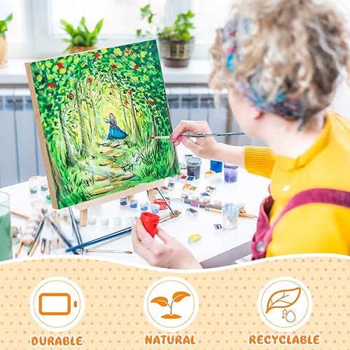 Barydat 24 Pcs Wood Panels for Painting 8'' x 8'' Unfinished Wood Canvas Board Artist Wall 0.79'' Deep Wooden Cradled Panels for DIY Crafts, Easel Display, Painting Pouring Arts Use with Oils, Acrylic - size: 8" X 8"