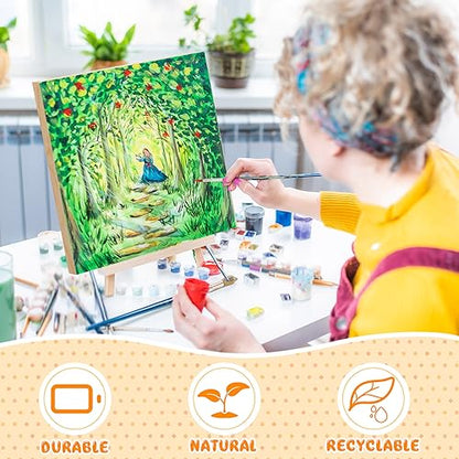 Barydat 24 Pcs Wood Panels for Painting 8'' x 8'' Unfinished Wood Canvas Board Artist Wall 0.79'' Deep Wooden Cradled Panels for DIY Crafts, Easel Display, Painting Pouring Arts Use with Oils, Acrylic - size: 8" X 8"