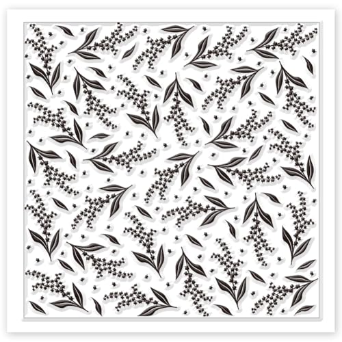 CHGCRAFT Lily of The Valley Polymer Clay Texture Sheets Flowers Silicone Texture Stamp Clay Texture Mat Modeling Pattern Pad Texture Sheets for Polymer Clay Jewelry and Clay Earrings Tools - style: Lily