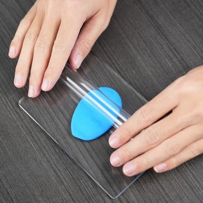 4 Piece Polymer Clay Tools Acrylic Clay Roller Clear Acrylic Rectangular Shape Platen Carbon Steel Blade for DIY Shaping Modelling Sculpting Tools