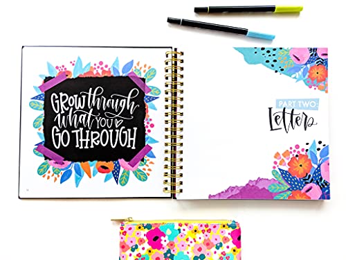 Modern Lettering: A Beginner & Intermediate Hand Lettering & Modern Calligraphy Workbook