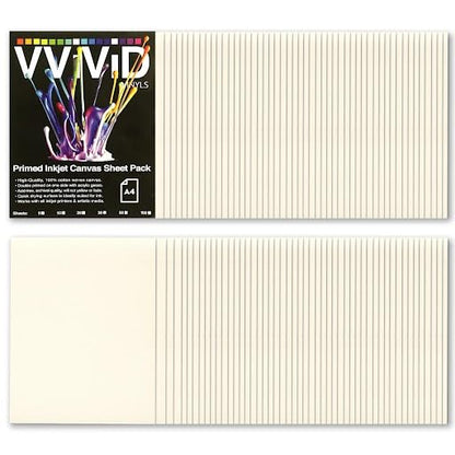 VViViD Inkjet Canvas 100% Real Printable Cotton LTR 8.5 X 11 125lbs. 340gsm 17mil (100 Sheets) - size: 100 sheets