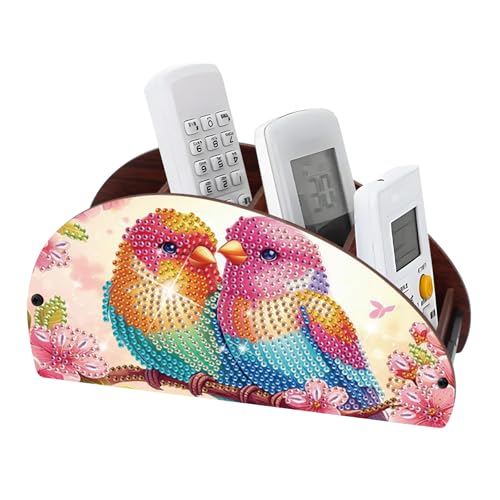MVVMTOP Diamond Painting Kits Organizer Box, Diamond Art DIY Bird Design Special Shape Diamond Partial Mosaic Handmade Making Kit Organizer Box, Home Dining Living Room Tabletop Art Decoration - color: bird