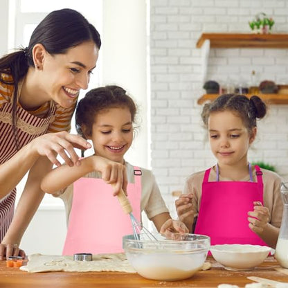 10 Pack Kids Apron Adjustable Children Apron with 2 Pockets Children Chef Painting Aprons for Cooking Baking Painting Crafts Making - color: Multicolor