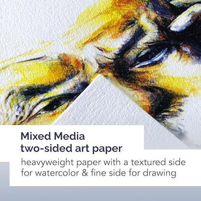 Canson Artist Series Mixed Media Book, Side Wire Bound, 7x10 inches, 40 Sheets - Lay Flat Art Notebook for Painting, Sketching, Drawing - size: 7"X10"