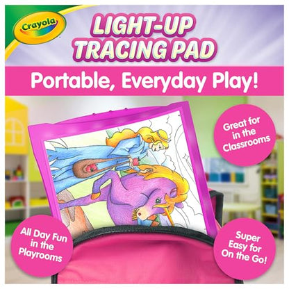 Crayola Light Up Tracing Pad Pink, Best Birthday Gifts for Girls & Boys, 6, 7, 8 Year Olds, Kids Toys, Light Box Art Kit for Kids [Amazon Exclusive] - style: Pink