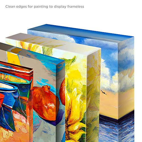 Creative Mark The Edge Deluxe Cotton 1-1/2" Deep Stretched Canvas for Painting, 10x40 Pack of 3, 14oz. Primed Weight, Universal Archival Priming, Medium Tooth, Hand-Stretched Canvas for Painters