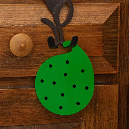 Cestari Vegetable Scrubber Brush : Double Sided Fruit and Veggie Scrubber | Multi Use: Potato Scrubber - Carrot Brush - Trivet - Jar Opener - Coaster - Fruit Cleaner -BPA Free - color: Jade Green