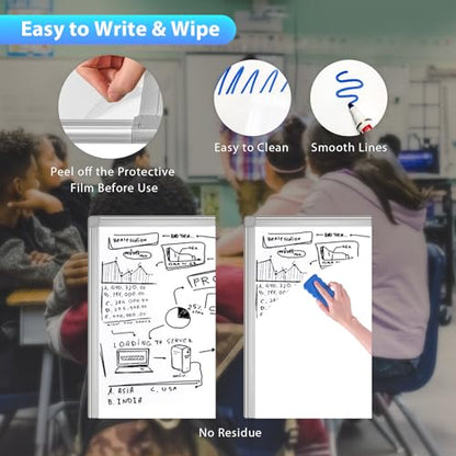 Easel Whiteboard - Magnetic Portable Dry Erase 40 x 28 Tripod Height Adjustable, Flipchart Easel Stand White Board for Office (40x28 White) - style: 40x28 White