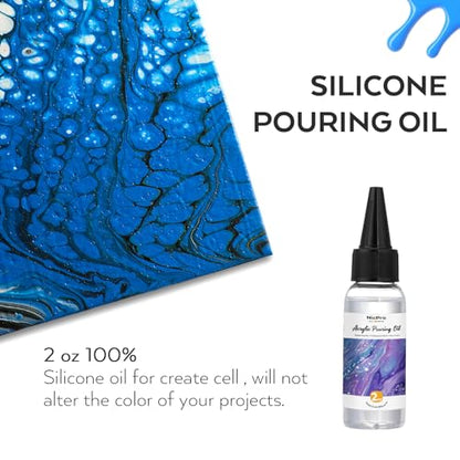Nicpro 14 Colors 8.45oz Acrylic Pour Paint Supplies Kit, Large Volume Premixed High Flow Painting Bulk Set with Canvas, Wood Natural Slices, Pouring Oil, Tools Gloves, Strainer, Cups for Beginner DIY - color: 14 Colors