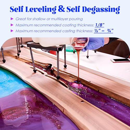 Bsrezn 2 Gallon Epoxy Resin Kit with Pumps – Crystal Clear, Bubble-Free, No Yellowing, Self-Leveling, Mix 1:1 Epoxy Resin for Art, Crafts, Wood, and Resin Molds (1 Gallon x 2)