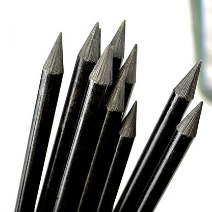 LI-GELISI Artist Woodless Graphite Charcoal Sticks Charcoal Sketching Pencil 24 Piece (Whole Lead Core 6B)