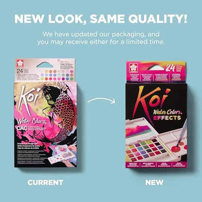 SAKURA Pocket Set Koi Watercolor Kit, 24 Colors Count